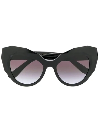 Dolce & Gabbana Logo Plaque Sunglasses In Black