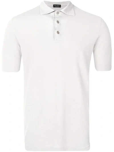 Dell'oglio Knitted Polo T-shirt In White