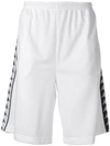 Kappa Logo Tape Track Shorts In White