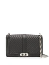 Rebecca Minkoff Love Quilted Crossbody Bag In Black