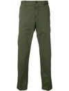 White Sand Green Casual Chinos