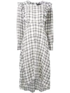 Isabel Marant Check Print Dress In Grey