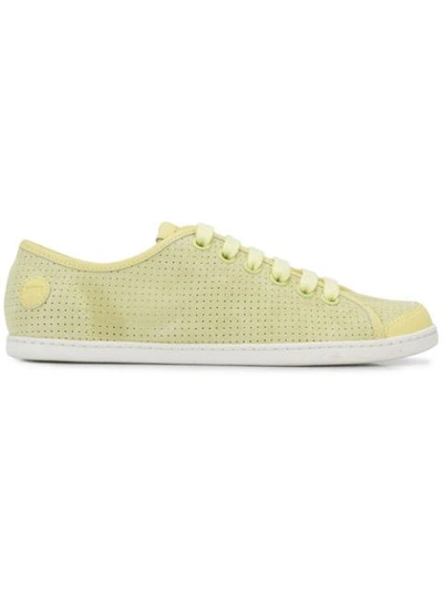 Camper Uno Perforated Trainers In Yellow
