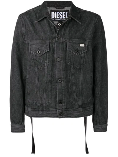 Diesel Denim Trucker Jacket In Grey