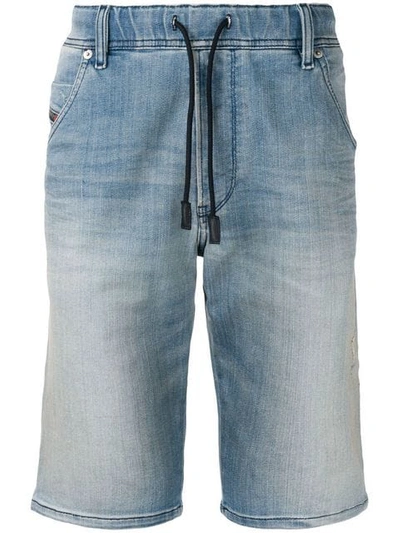 Diesel Faded Regular Shorts In Blue