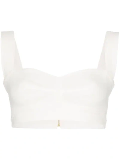 Le Kasha Edfu Bustier Cropped Top In White