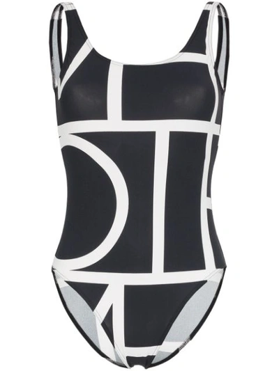 Totême Toteme Black And White Positano One-piece Swimsuit