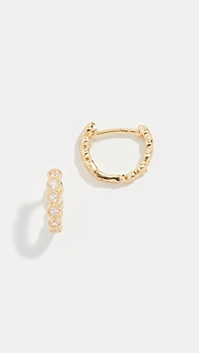 Gorjana Madison Huggie Earrings In Yellow Gold