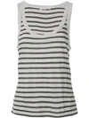 Alexander Wang T Striped Tank Top In Grey