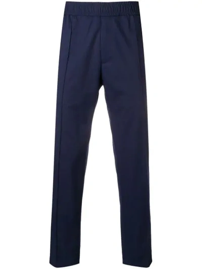 Versace Logo Tape Track Trousers In Blue