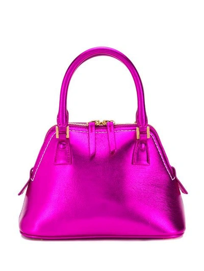 Maison Margiela Mini 5ac Metallic Leather Handbag - Pink