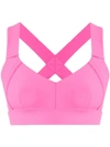 No Ka'oi Crisscross Compression Top In Pink
