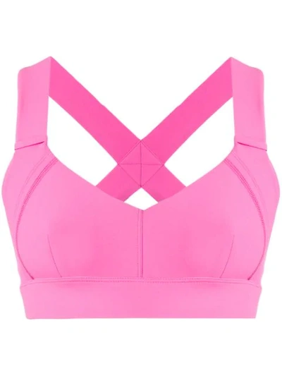 No Ka'oi Crisscross Compression Top In Pink