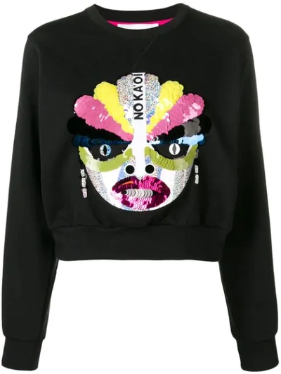 No Ka'oi Embellished Cropped Sweatshirt In Black