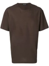 Roberto Collina Round Neck T In Brown