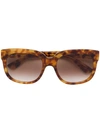 Gucci Brown Crystal Embellished Oversized Tortoiseshell Sunglasses