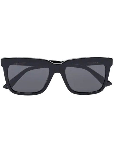 Gucci Eckige Sonnenbrille In Black