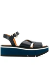 Clergerie Platform Sandals In Blue