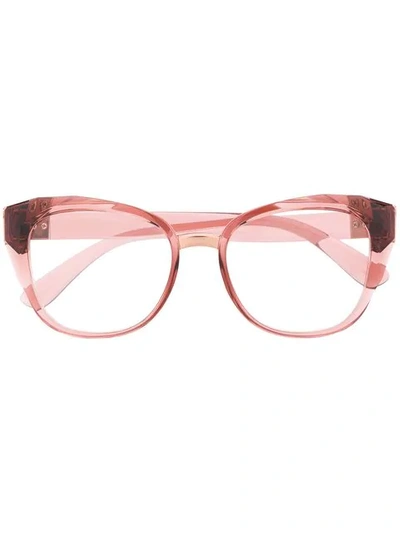 Dolce & Gabbana Cat Eye Glasses In Pink