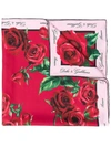 Dolce & Gabbana Floral-print Scarf In Red