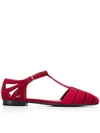 Church's Cut Out Detail Slippers In Red