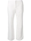 Alexander Mcqueen Cropped Tailored Trousers In White