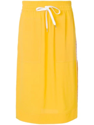 N°21 Drawstring Midi Skirt In Yellow
