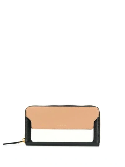 Marni Continental Wallet In Black