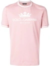 Dolce & Gabbana Logo Print T-shirt In Pink