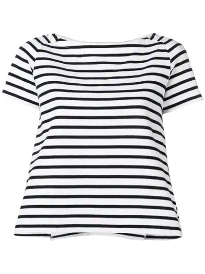 Sacai Striped T-shirt In White