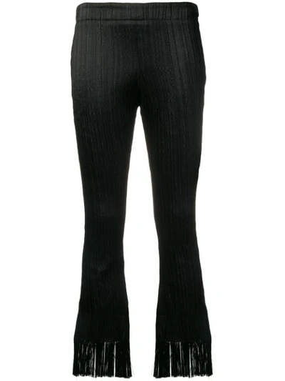 Chloé Textured Cropped Trousers In Black