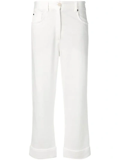Brunello Cucinelli Loose Fit Straight Trousers In Neutrals