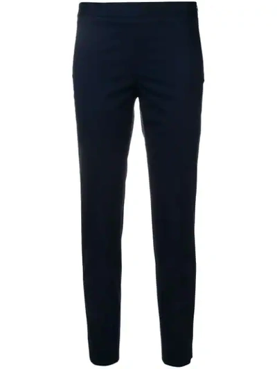 Alberto Biani Mid-rise Cropped Trousers In Blue