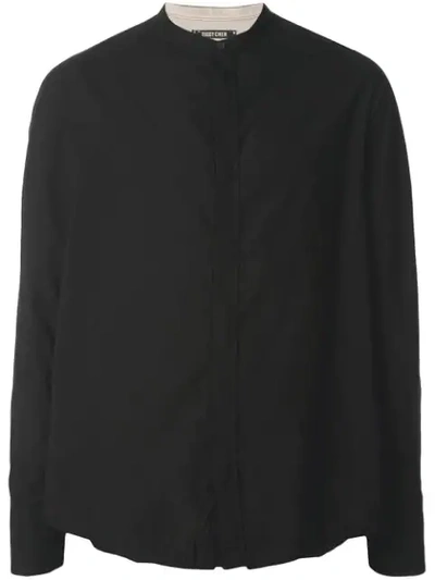 Ziggy Chen Colarless Shirt In Black
