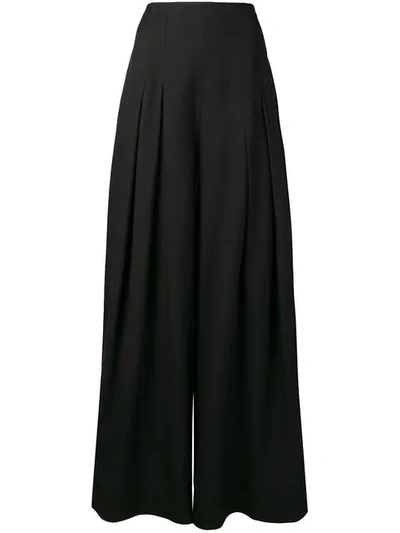 Jacquemus High Rise Palazzo Trousers In Black