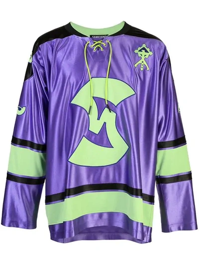 Sankuanz Oversized Hockey Sweatshirt In Purple