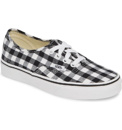 Vans 'authentic' Sneaker In Gingham Black/ True White