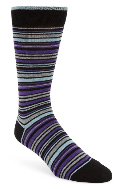 Ted Baker Holyhok Stripe Socks In Black