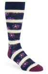 Ted Baker Graphic Floral Socks In Pink Multi