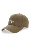 Barbour 'cascade' Baseball Cap - Green In Olive