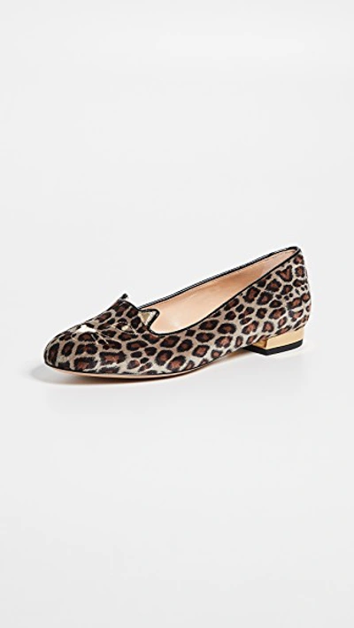 Charlotte Olympia Kitty Flats In Leopard