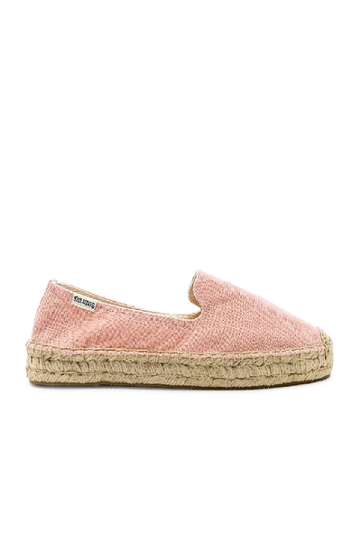 Soludos Platform Smoking Slippers In Dusty Rose