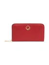 Fendi F Zip Around Wallet In Red