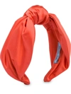 Prada Knot Detail Headband In Orange