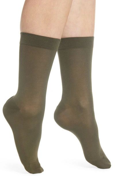 Falke Cotton Touch Cotton Blend Socks In Military