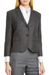 Thom Browne Shrunken Wool Blazer In Navy