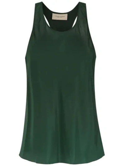 Adriana Degreas Silk Tank Top In Green