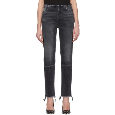 Ben Taverniti Unravel Project Unravel Black High-waist Boy Skinny Jeans In Black Rinse