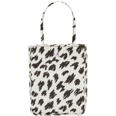 Ashley Williams Ssense Exclusive White Scribble Tote In Whtscribble