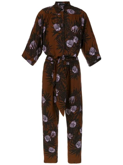Andrea Marques Printed Jumpsuit In Multicolour
